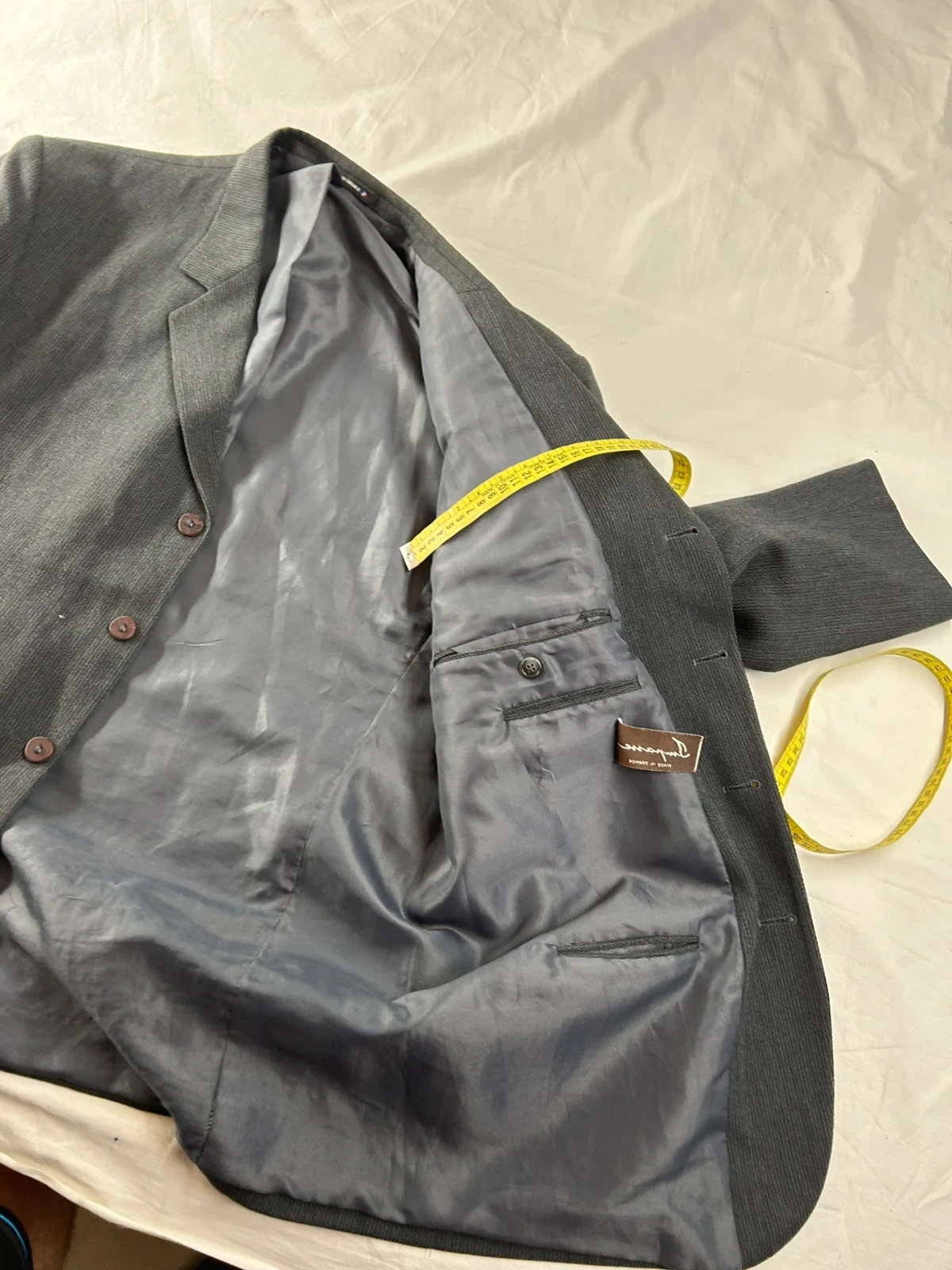 Zwarte impasse blazer in kostuumstijl gemaakt in Frankrijk van wol – photo 11